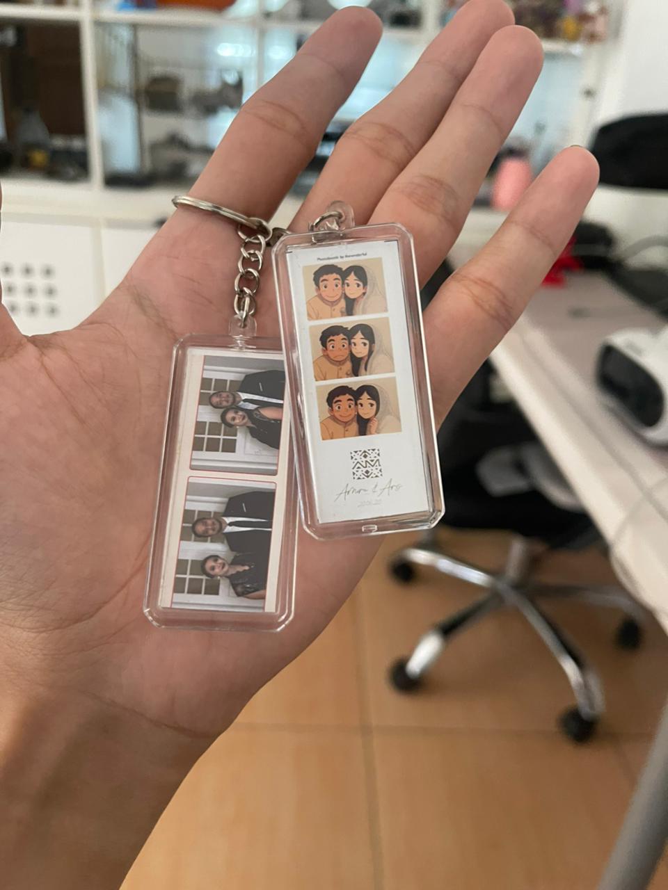 Proses foto photobooth keychain